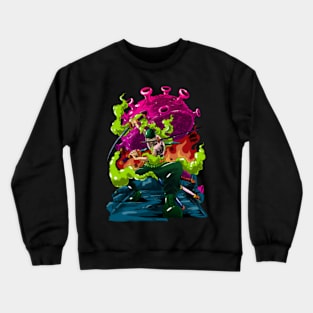 Kaizoku Gari no Zoro Kill The Virus Crewneck Sweatshirt